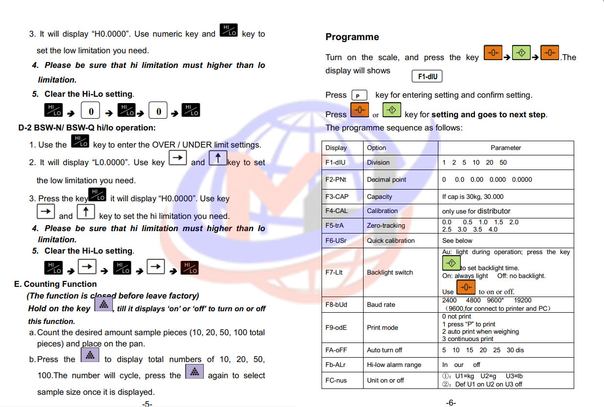 Hướng dẫn sử dụng toàn tập cân UWA-N UTE4